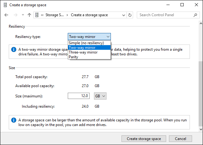 Comment Utiliser Windows 10 Espaces De Rangement A Miroir Et De Combiner Les Lecteurs Allinfo