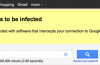 Google warns users of malware on their system