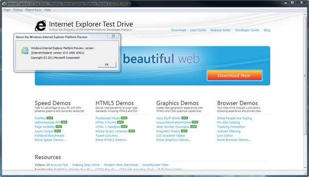 Microsoft releases Platform Preview 2 of IE10 from