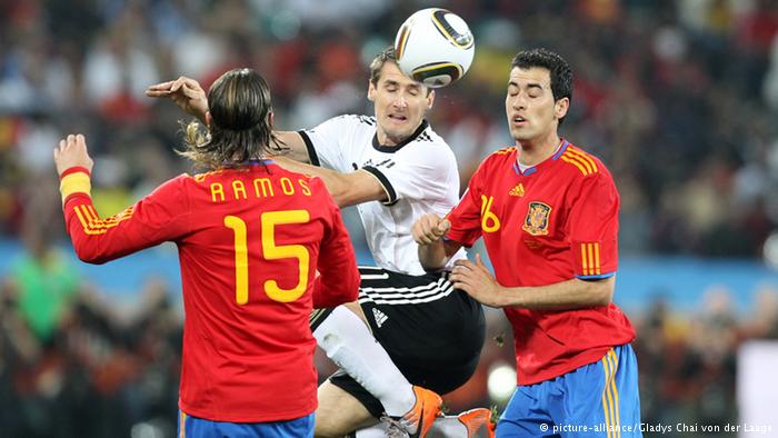 L’allemagne joue contre l’Espagne