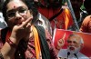 India BJP Partito celebra la storica vittoria Elettorale
