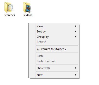 variété de contexte dans Windows 7
