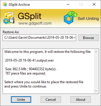 gsplit type text box