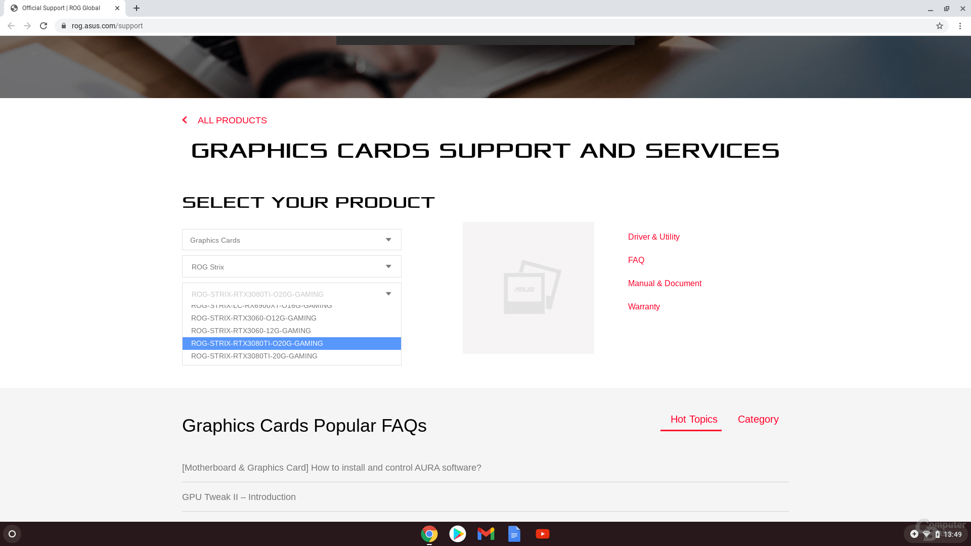 Nvidia GeForce RTX 3080 Ti: Support-Website von Asus bestätigt Ampere mit 20 GB