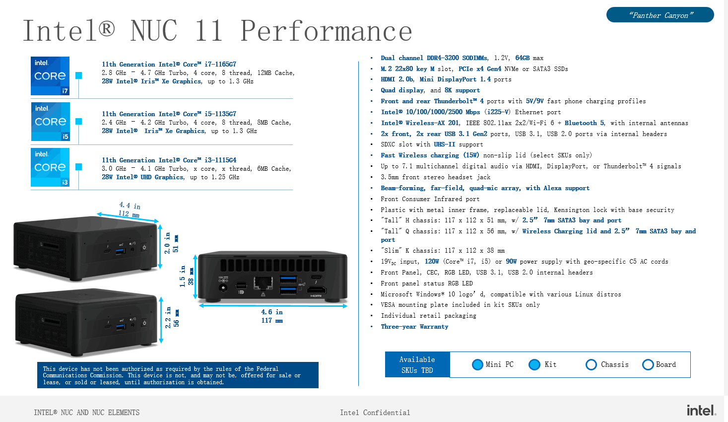 NUC 11 Performance: In Q1/2021 kommen drei Tiger-Lake-Mini-PCs