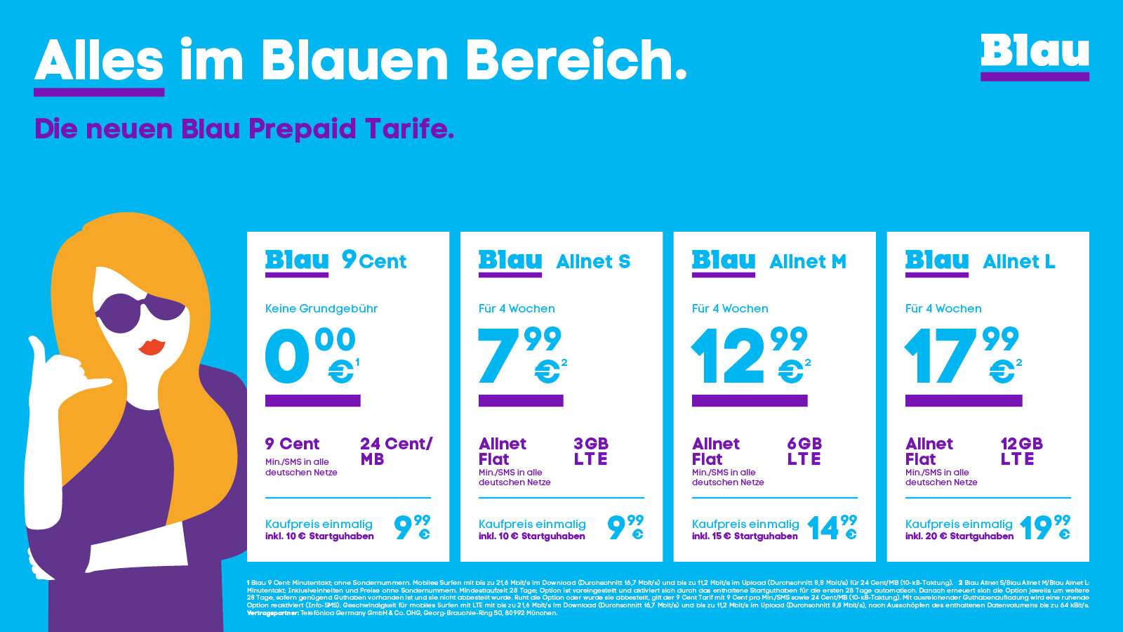 Prepaid: Blau bietet bis zu 5 GB mehr LTE-Datenvolumen