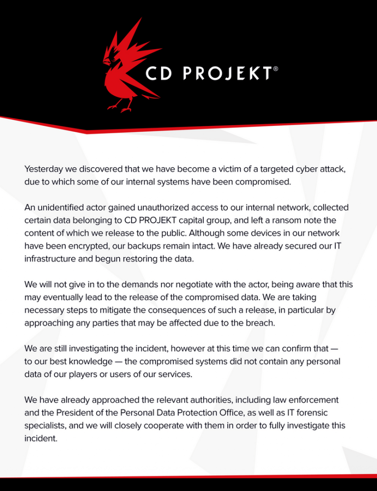 CD Projekt Red: Hacker erbeuten Source Code und erpressen Studio