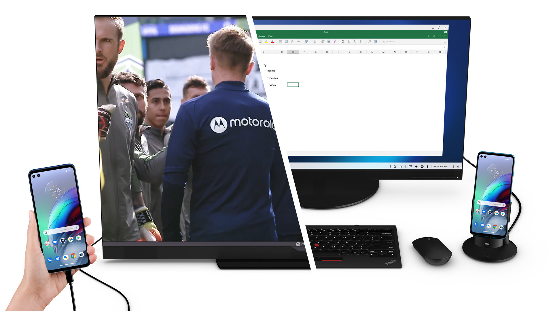 Motorola: Moto G100 wandelt sich zum PC mit Snapdragon 870