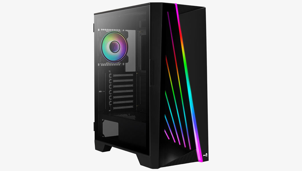 Aerocool Mirage: Frontales Dreiecksfenster produziert Infinity-Effekt