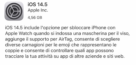 Apple rilascia iOS e iPadOS 14.5: sblocco iPhone con mascherina e tracciamento app
