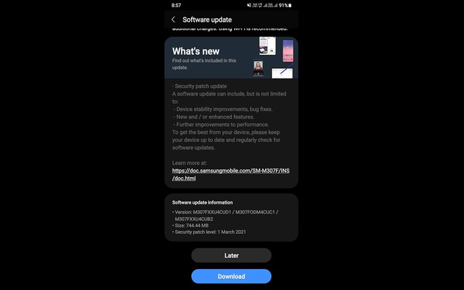 Samsung Galaxy M30s, dopo Android 11 inizia a ricevere anche la One UI 3.1