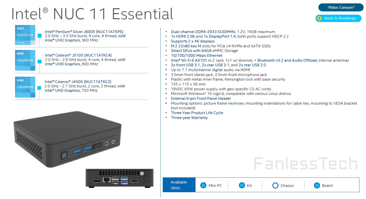 NUC 11 Essential: Intel plans entry-level series with Jasper Lake CPUs