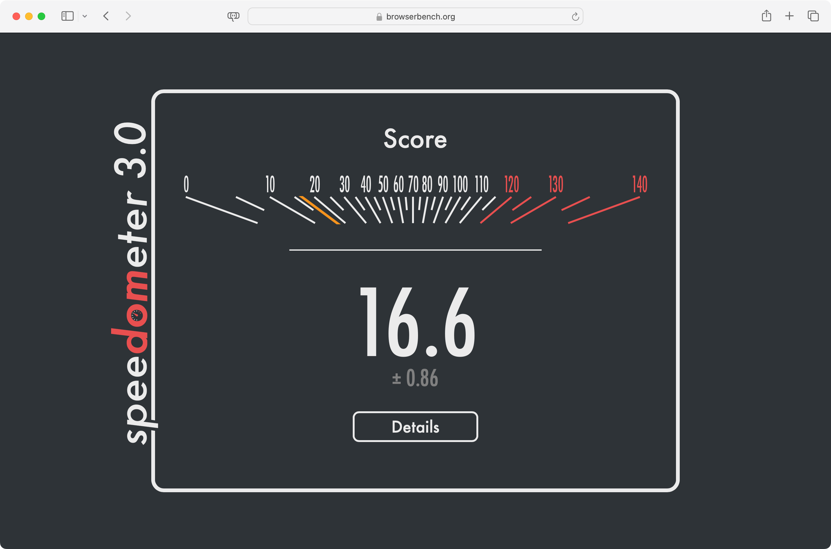 Speedometer 3.0 peut tester les performances réelles de votre navigateur