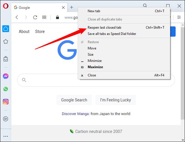 Comment restaurer des onglets récemment fermés dans Chrome, Firefox, Opera, Explorer et