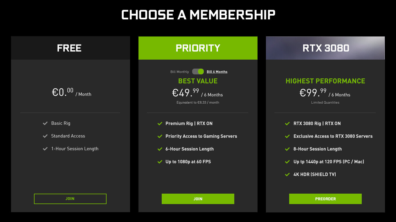 nvidia geforce now rtx plan upgrades