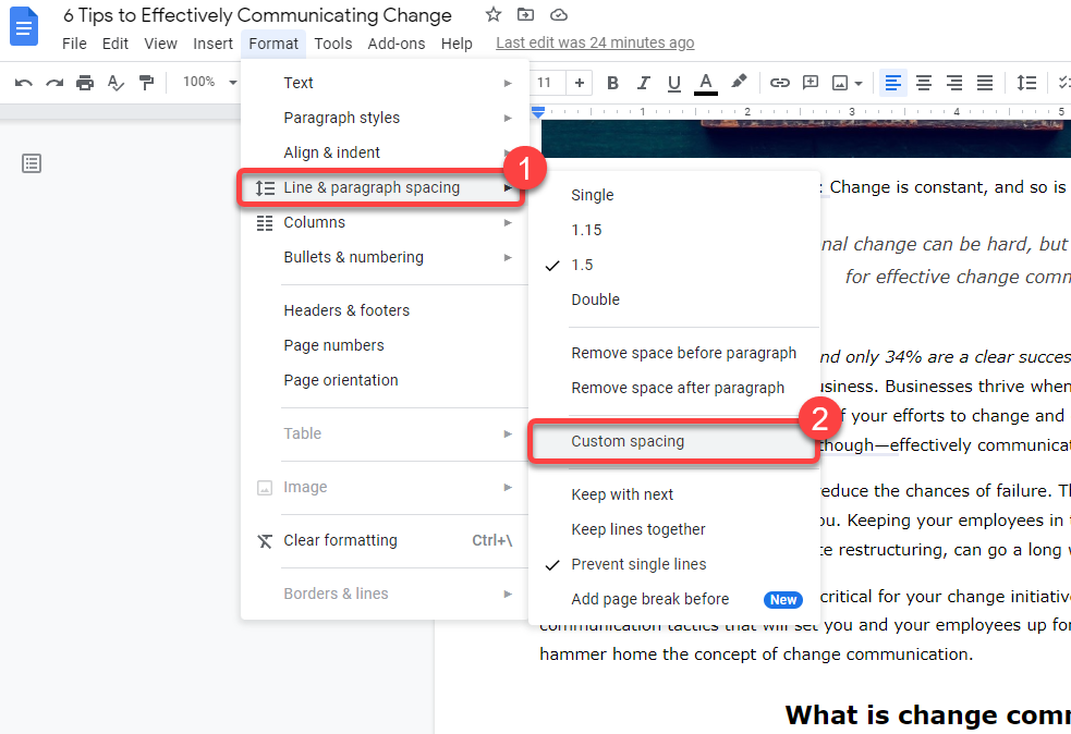 delete a page in googel docs